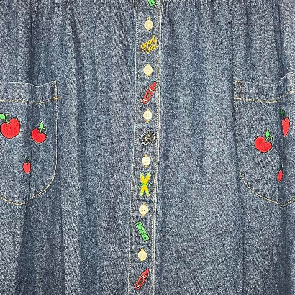 Vtg Winnie the Pooh Disney Catalog Denim Dress Women Size 3XL - Picture 7 of 7